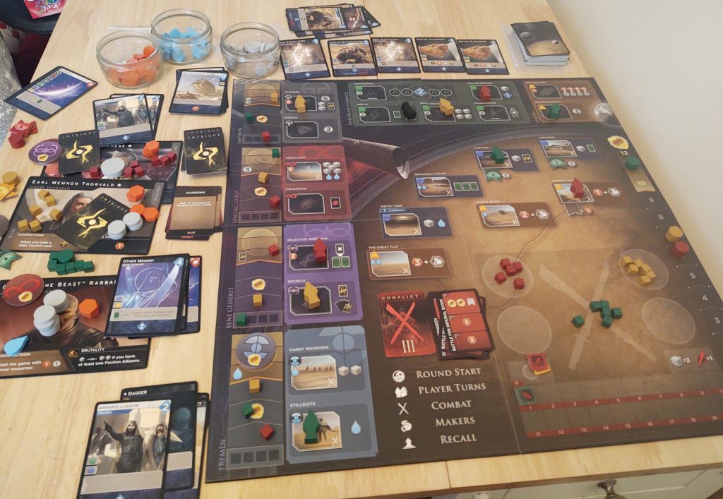 The final board for my Dune Imperium game